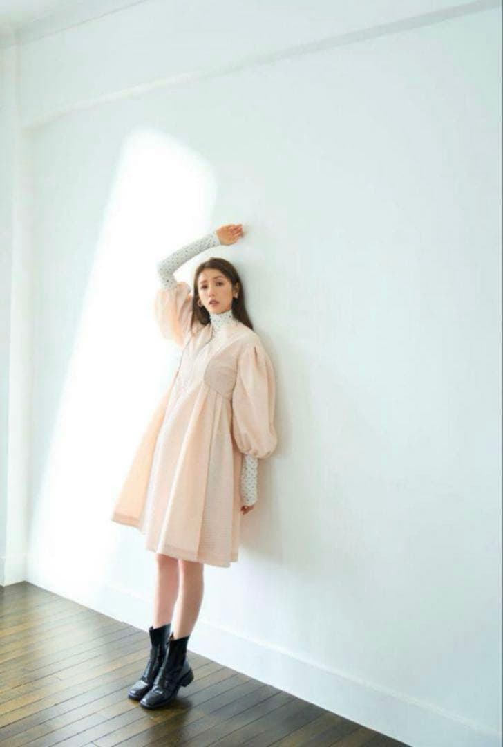 CELFORD ふくれジャガードワンピース　ピンク　セルフォード　Pink
