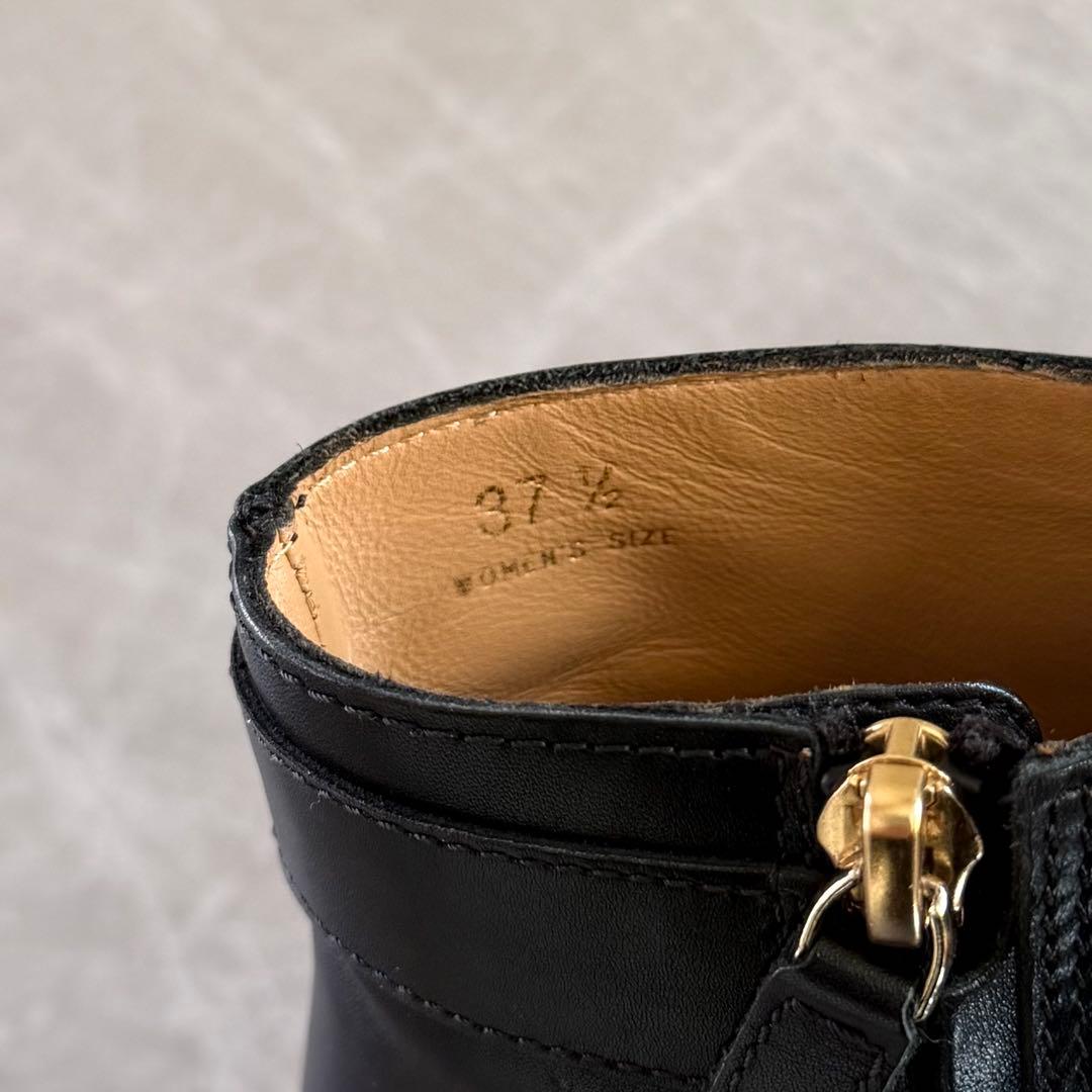 美品✨ TOD’S トッズ レザー ブーツ 37 1/2 ブラック ライオン金具