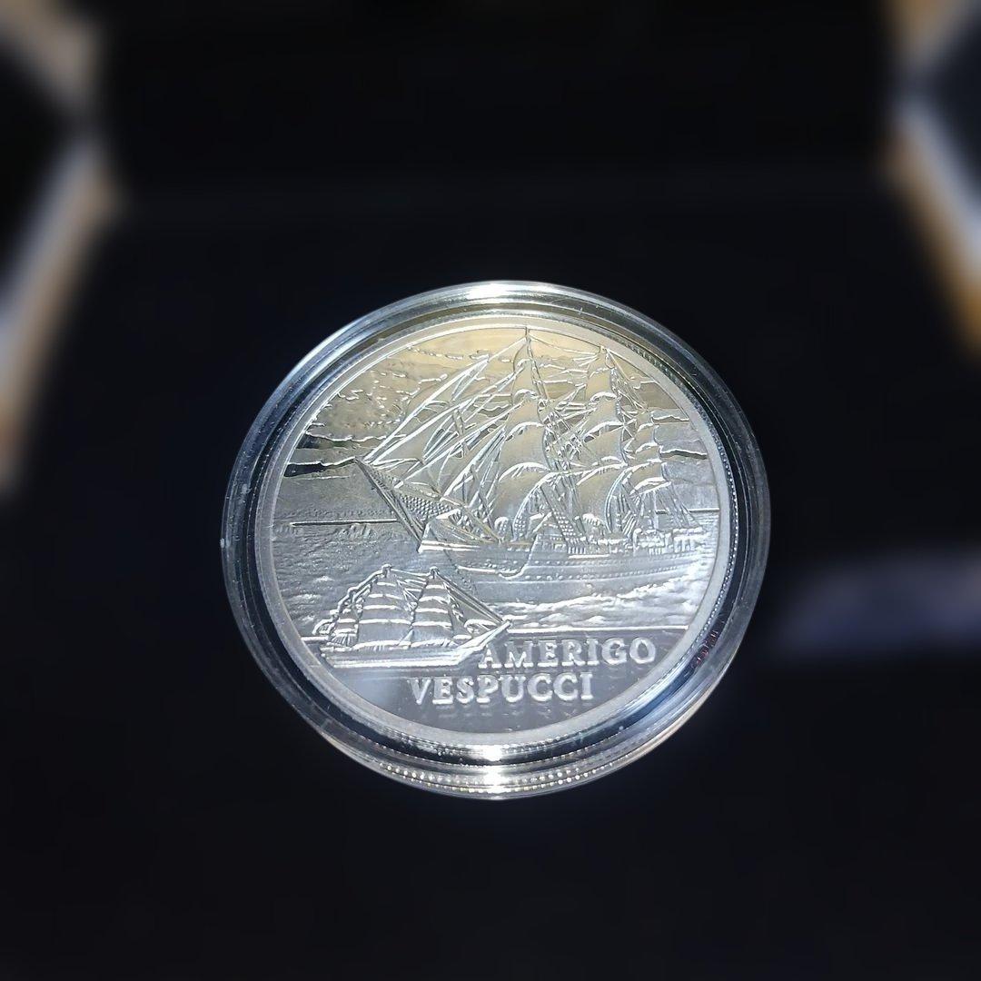 ホログラム銀貨アメリゴ・ヴェスプッチ 銀製 ベラール