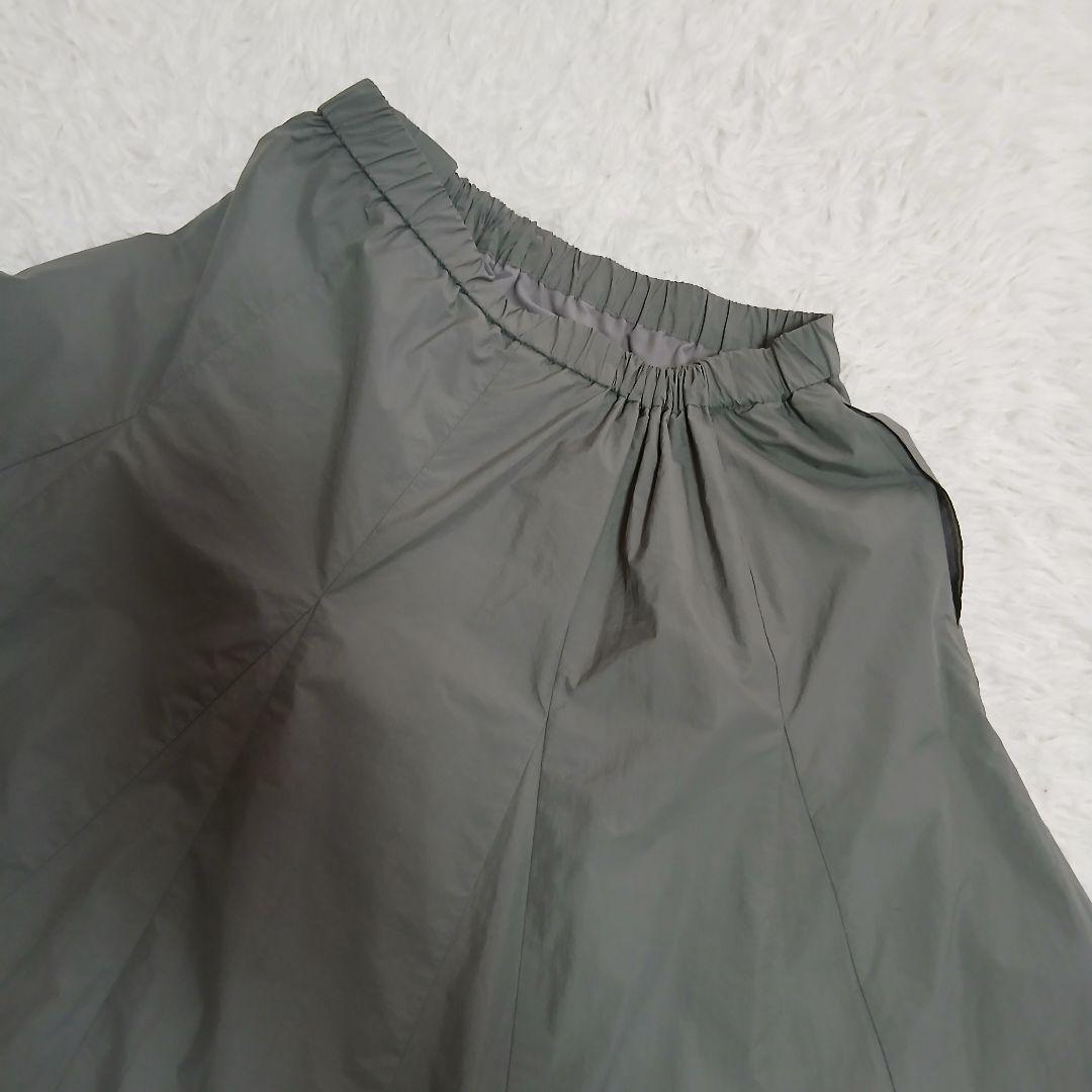 【23区】25SS 撥水加工/洗える ナイロンコットンタフタ フレア スカート