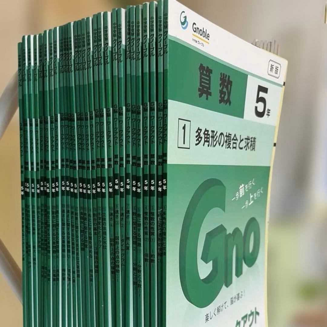 【新品】G脳　グノワークアウト 算数 5年30冊全巻セット グノーブル 2024