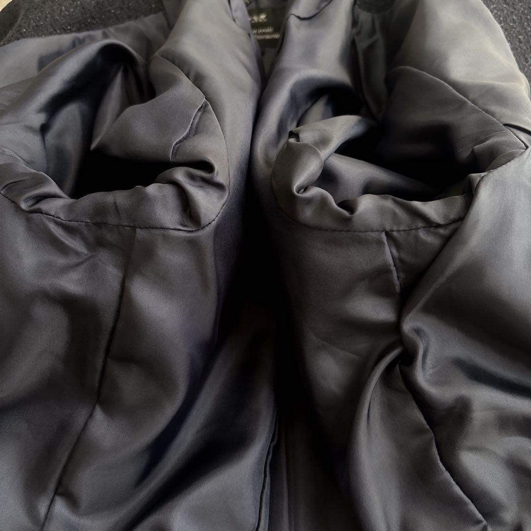 【XL】美品✨23区ネイビーツイードジャケットリボン↔︎ボタン切替可 卒入服
