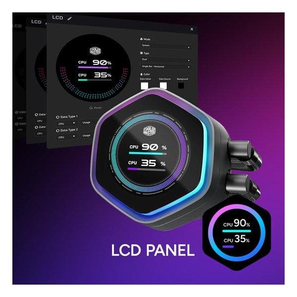 PC用ファン・クーラー Cooler Master ML 240 Atmos II LCD ARGB