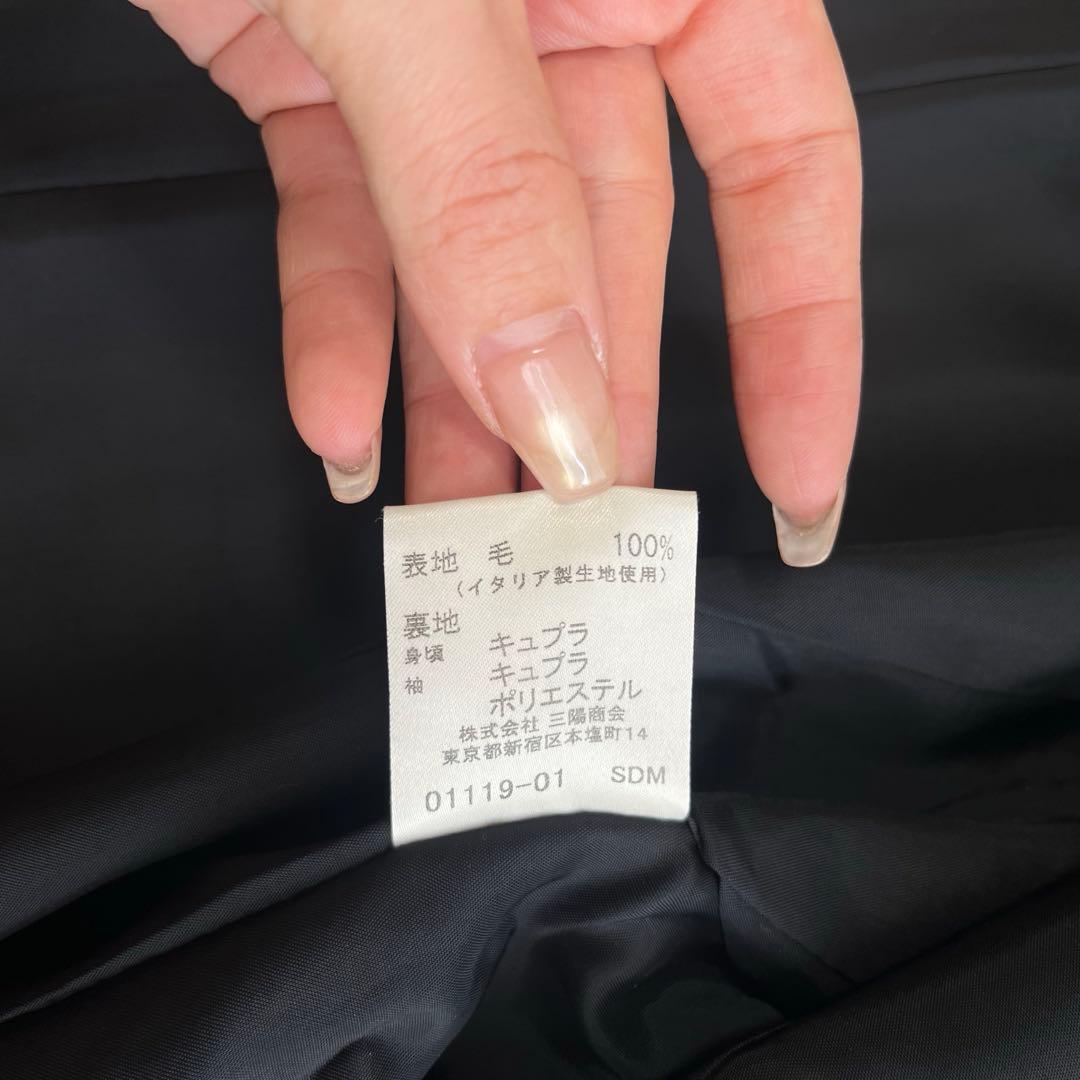 バーバリー 大きいサイズ テーラードジャケット ノバチェック イタリア製生地 黒