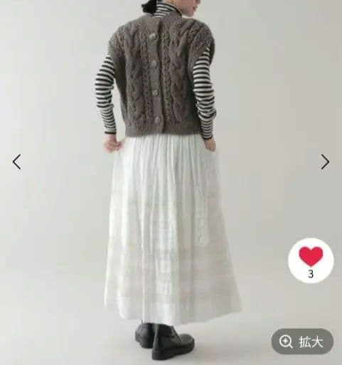 miho　studio CLIPレースギャザースカート