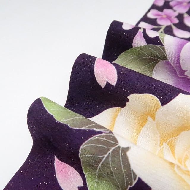ｍ1954＊美品 正絹 金駒刺繡 薔薇 金通しトールサイズ 成人式 振袖単品