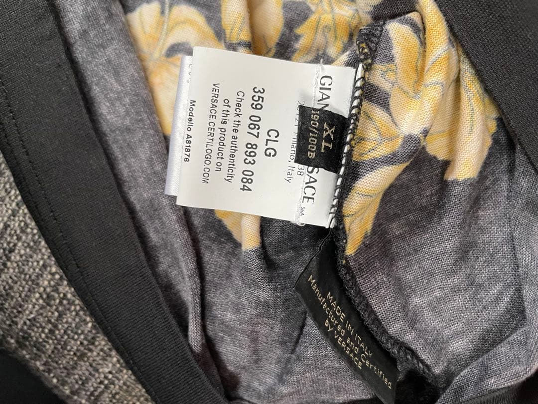 VERSACE バロック柄 TシャツX L 黒/白/金