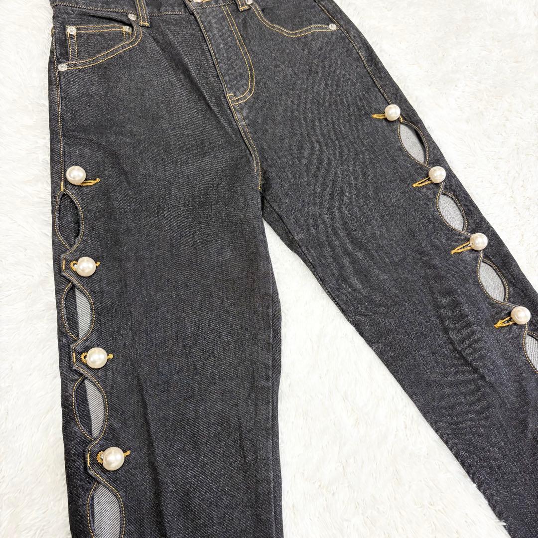 パンツ PAMEO POSE Spiral Pearl Skinny Denim