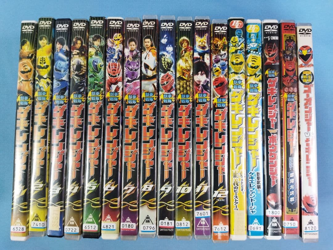 獣挙戦隊ゲキレンジャー　レンタルアップDVD 12点+関連5本　合計17本セット