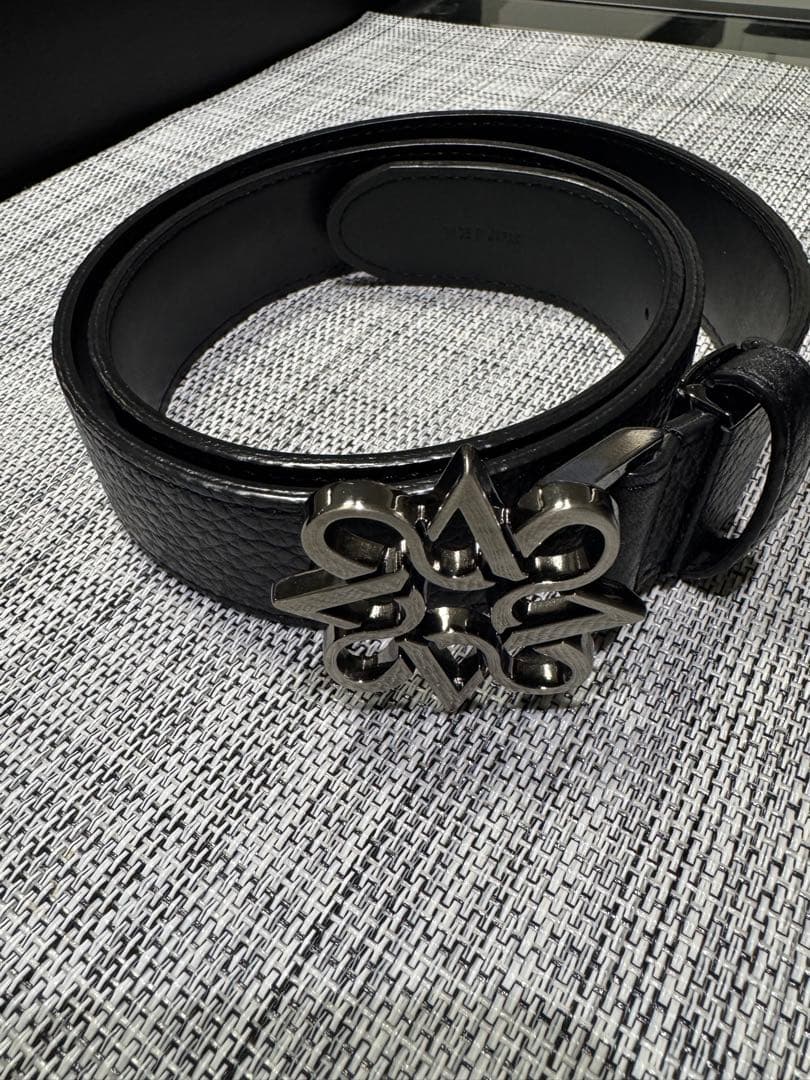 St ANDREWS メンズ黒レザーベルト
