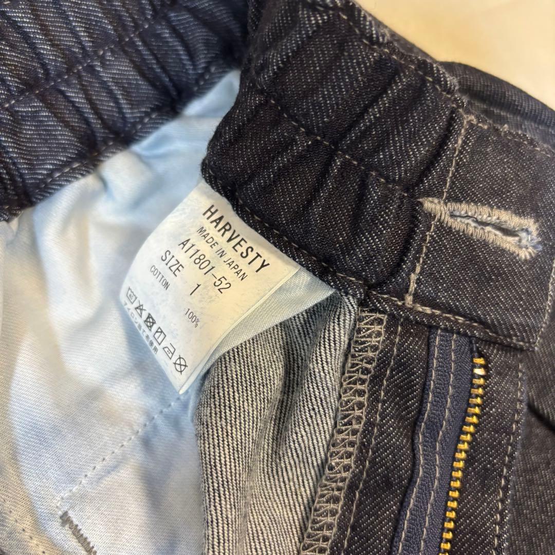 極美品！HARVESTY バーベスティ（1）デニムサーカスパンツ