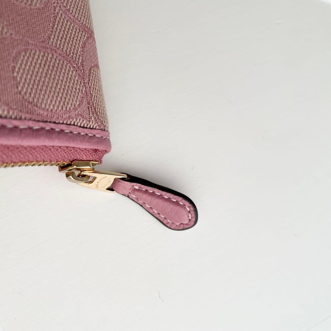 コーチ COACH 折り財布 スモールウォレット シグネチャー ピンク 新品保管
