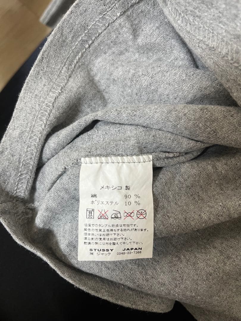 Stussy OLD SKOOL CREW グレー Tシャツ M
