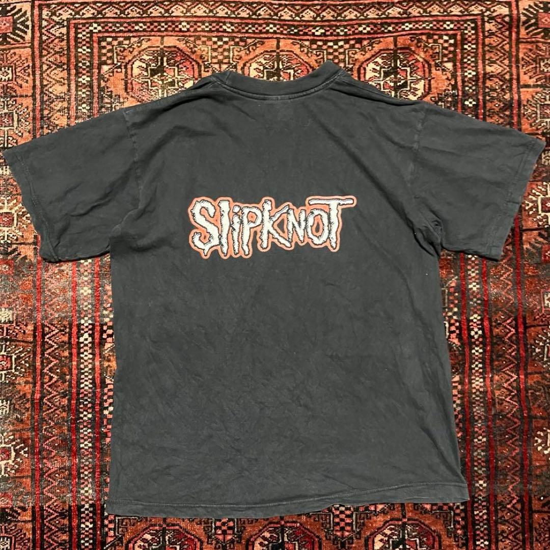 す*人様 SlipKNOT バンドTee Tシャツ 半袖 両面プリント デカロゴ