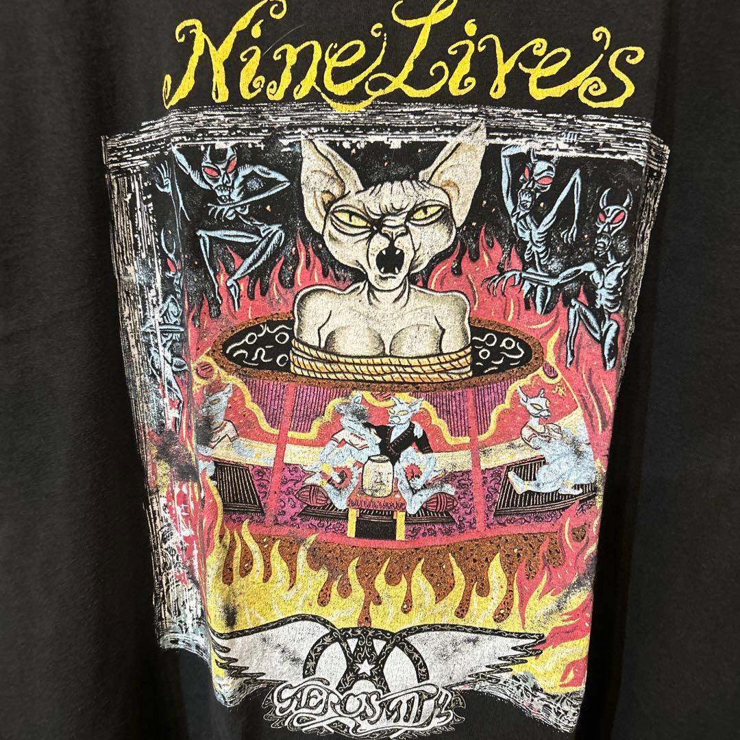 90s Aerosmith Nine Lives エアロスミス Tシャツ