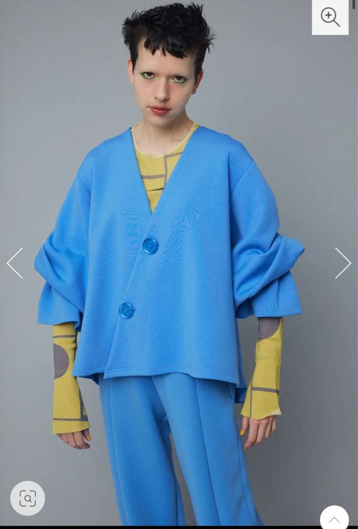 HeRIN.CYE Feels V-neck Cardigan 青　ブルー