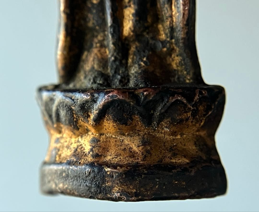 ひろぽん様優先【共に念ずる 小さい地蔵菩薩 一対 銅系合金 約3.6㎝】