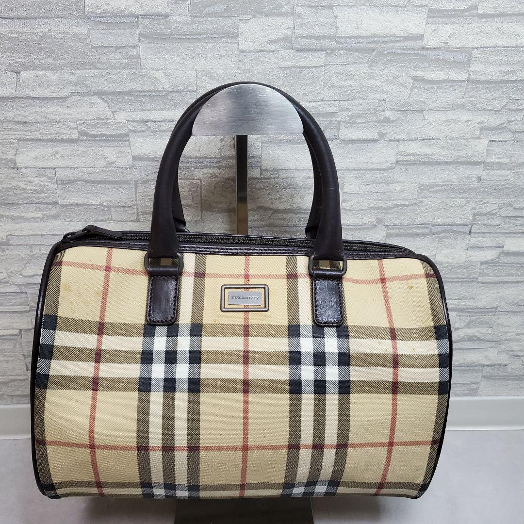 【訳あり】BURBERRY LONDON ノバチェック ミニボストンバッグ