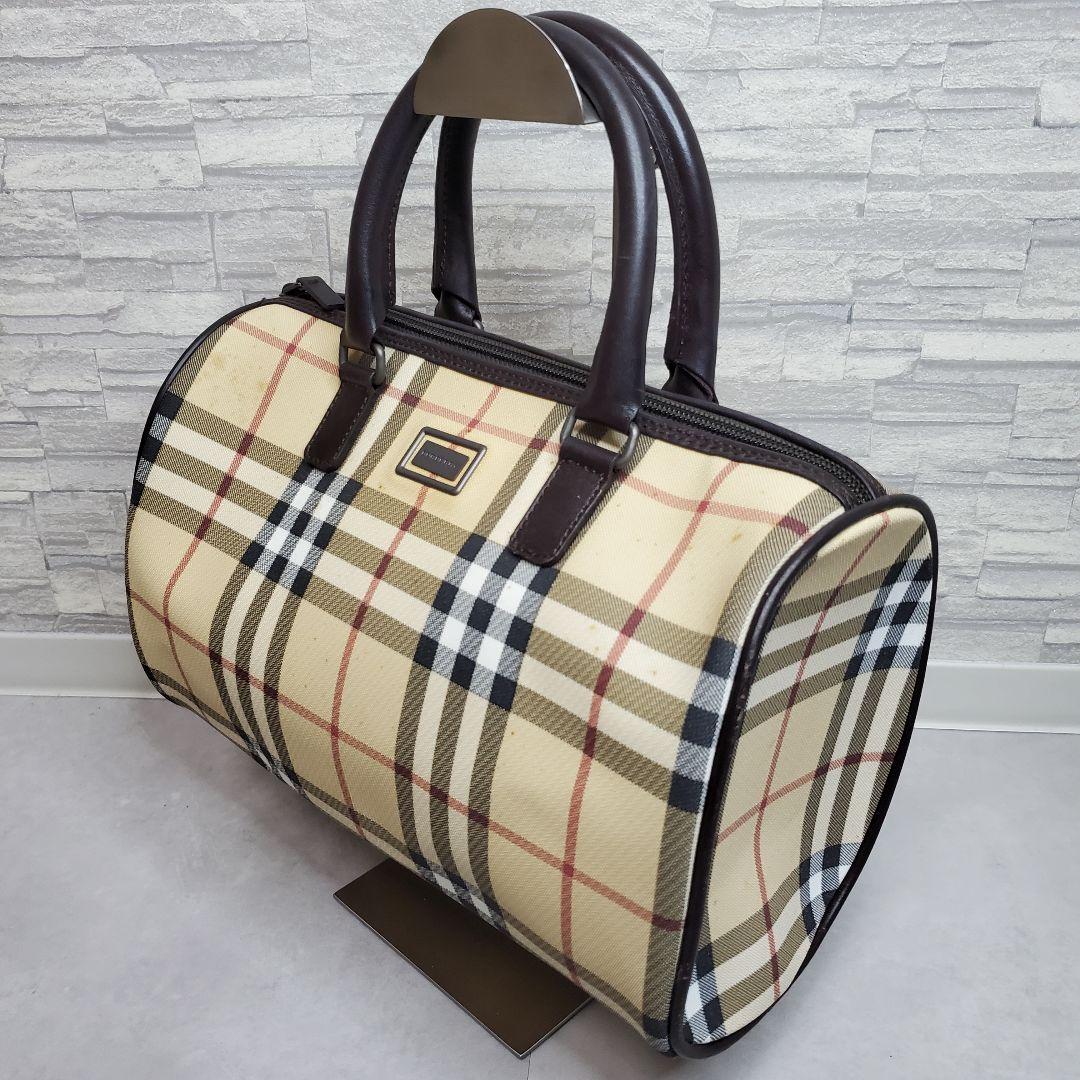 【訳あり】BURBERRY LONDON ノバチェック ミニボストンバッグ