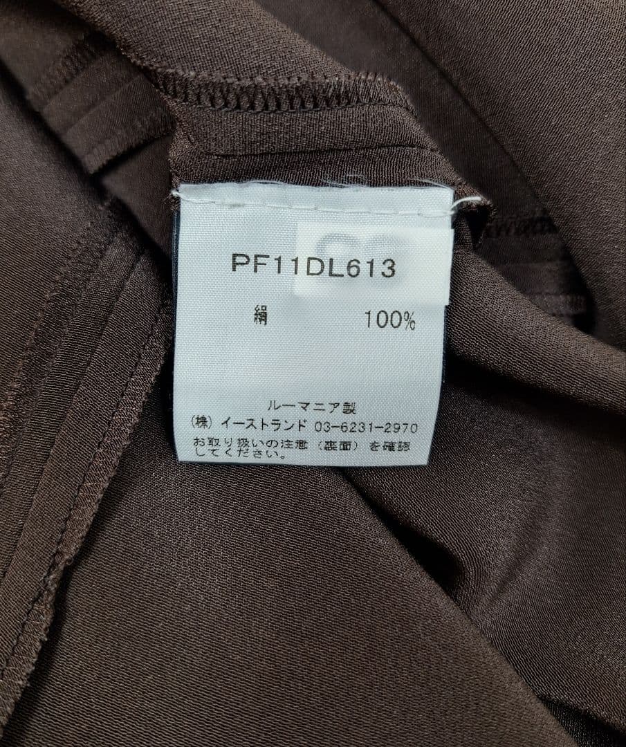 美品 DEREK LAM シルク100%ボウタイ膝丈ワンピース