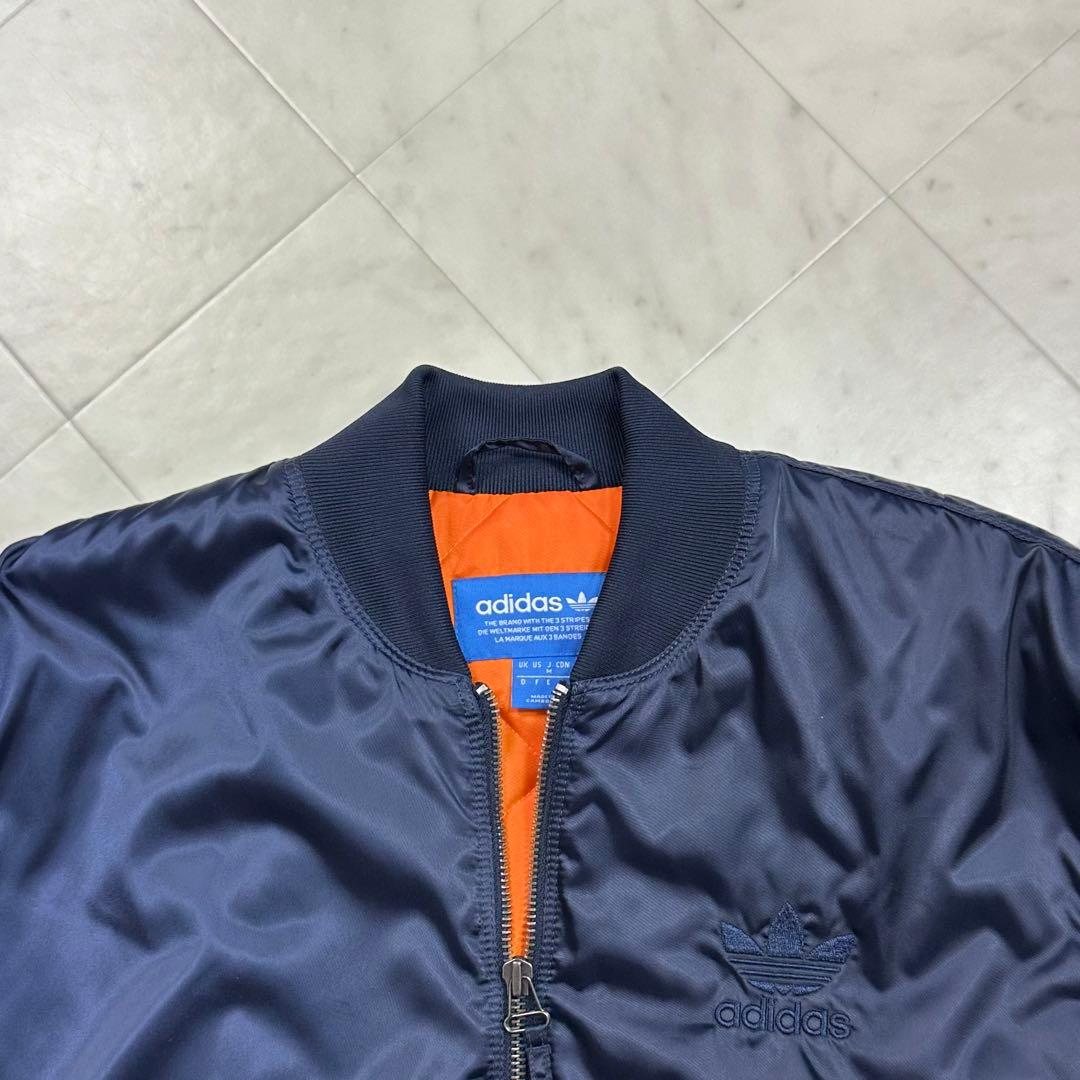 〈美品〉adidas アディダス【M】MA-1ジャケット ネイビー