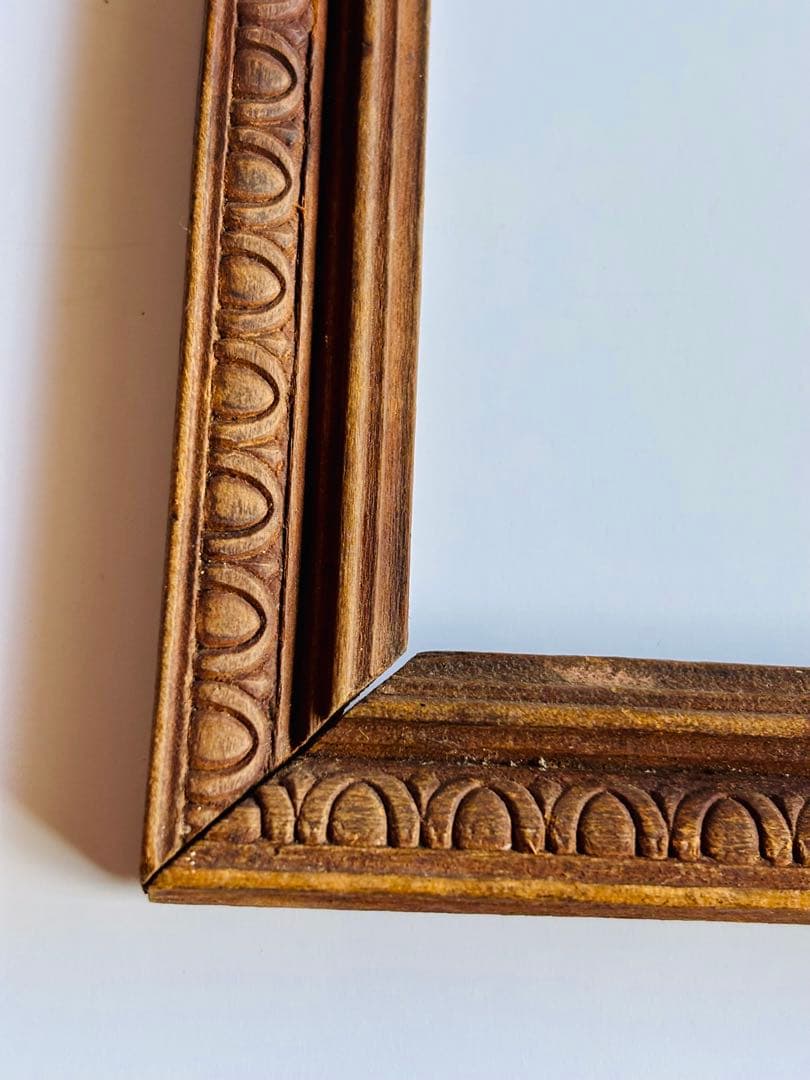 フランスアンティーク 小さな木製額 12.7×17.5cm