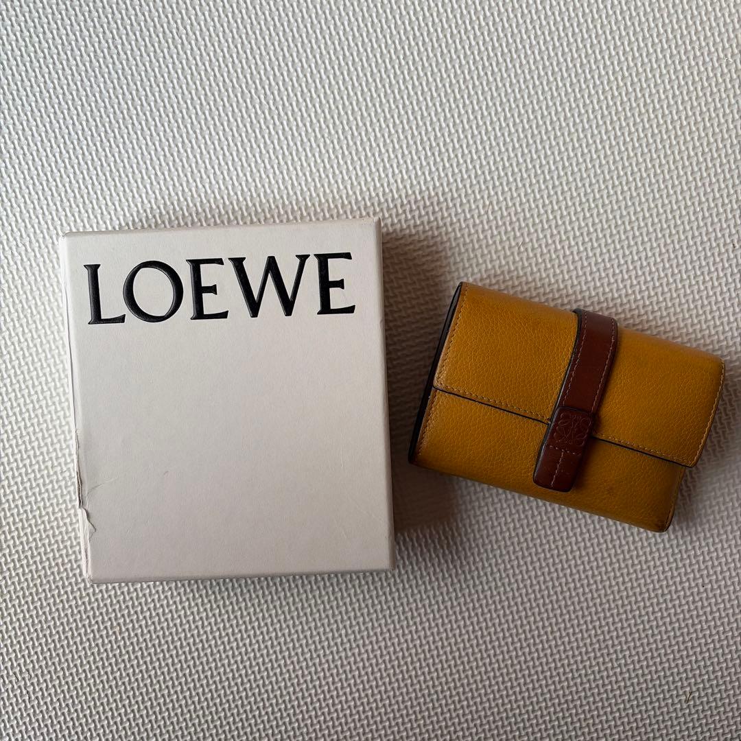 LOEWE 三つ折り財布 イエロー