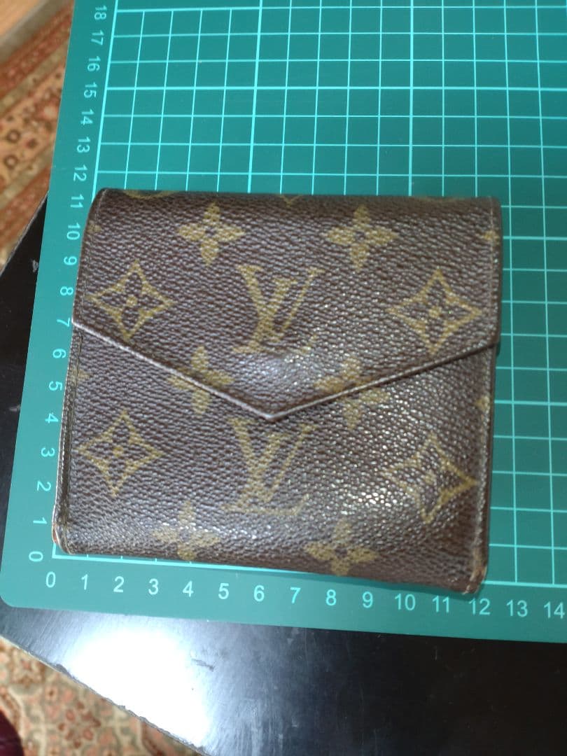 ルイヴィトン モノグラム/ 80年代物/Wホック/ヴィンテージ/三つ折り財布