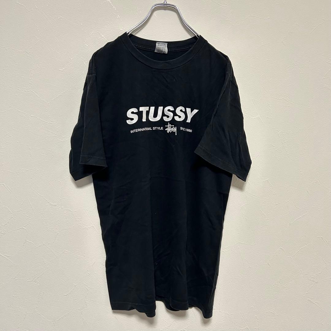 STUSSY ブラック Tシャツ　銀タグ