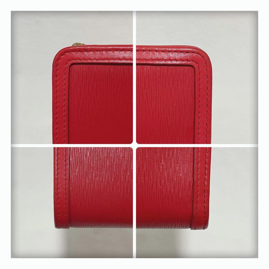 2/26削除‼️ 美品 PRADA プラダ ヴィッテロ 折り財布 リボン レッド
