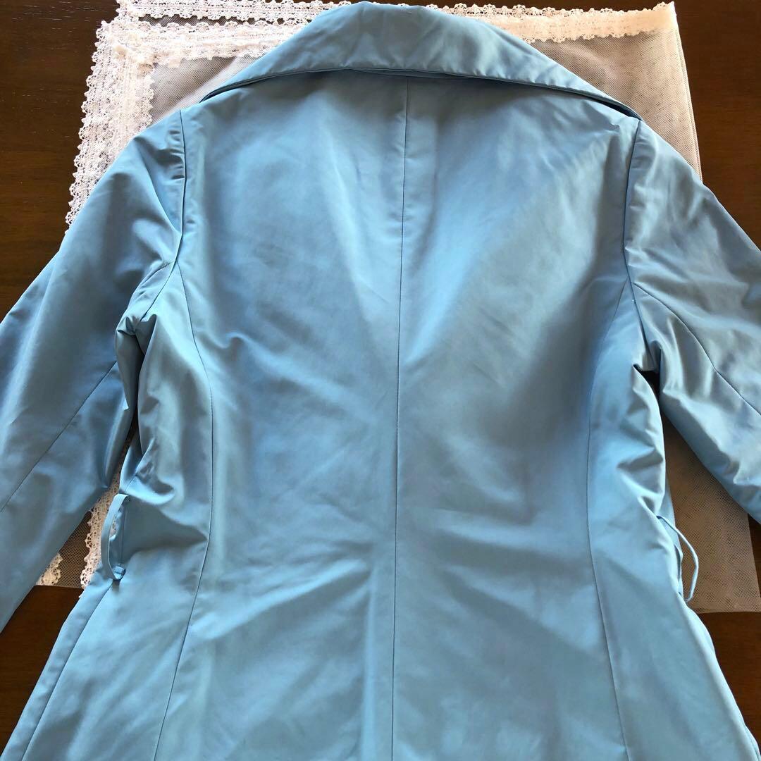美品　ストロベリーフィールズ　トレンチダウン風コート　ロング　アウター　水色　M