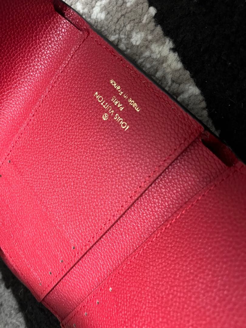 エ*マ様 Louis Vuitton 三つ折り財布 レッド/ブラウン