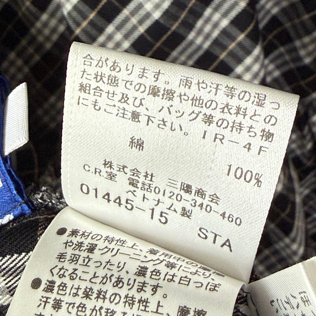 バーバリーブルーレーベル チェック切替ワンピース ホースロゴ刺繍 ティアード　黒
