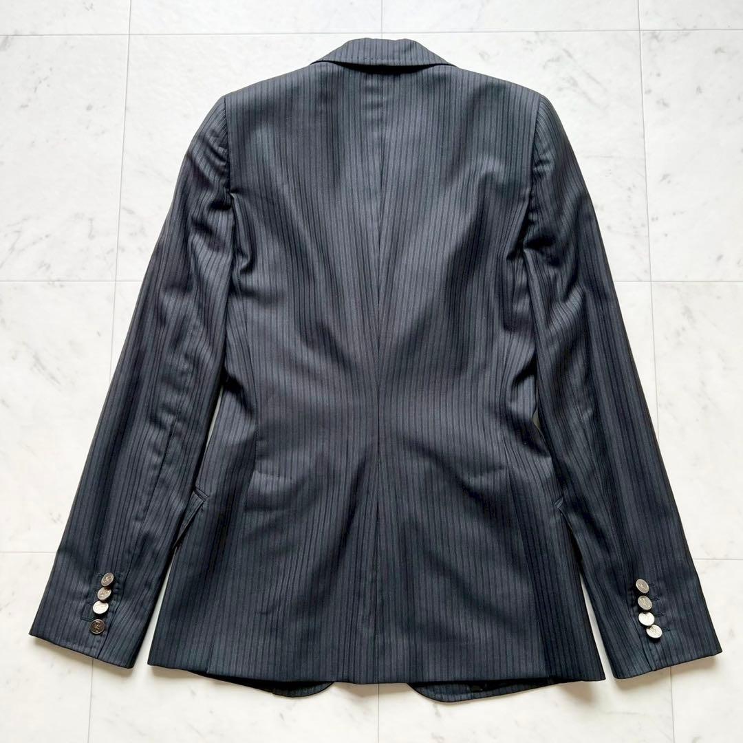 DOLCE&GABBANA DGロゴボタン ピンストライプ テーラードジャケット