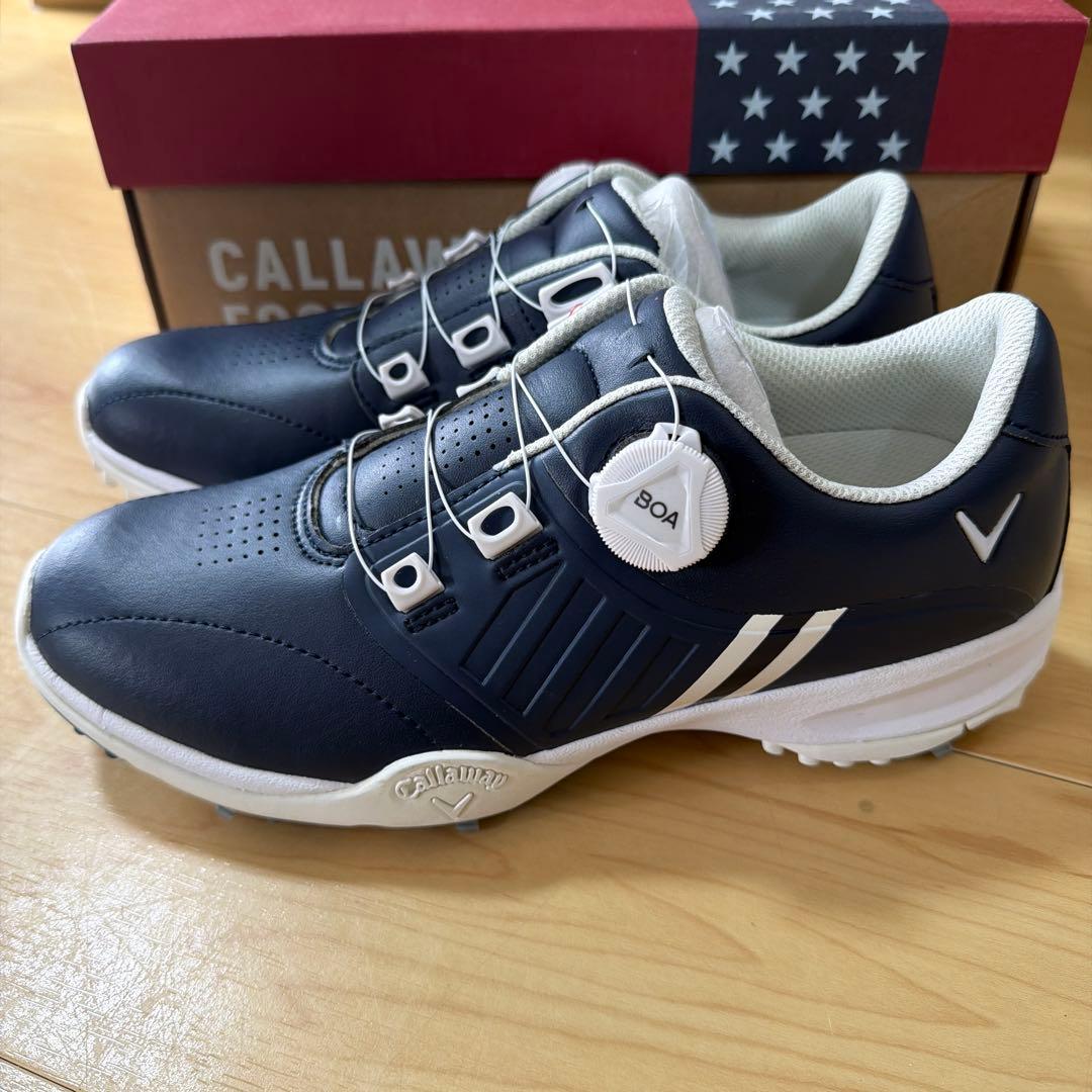 新品未使用☆Callaway BOA ゴルフシューズ ネイビー