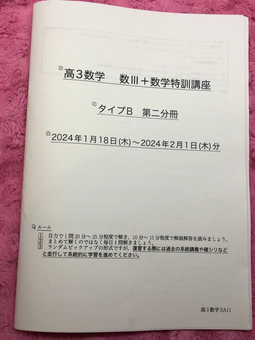 【ファイトだね様】リピート割　鉄緑会　高3数学 数III 数学特訓講座 4冊