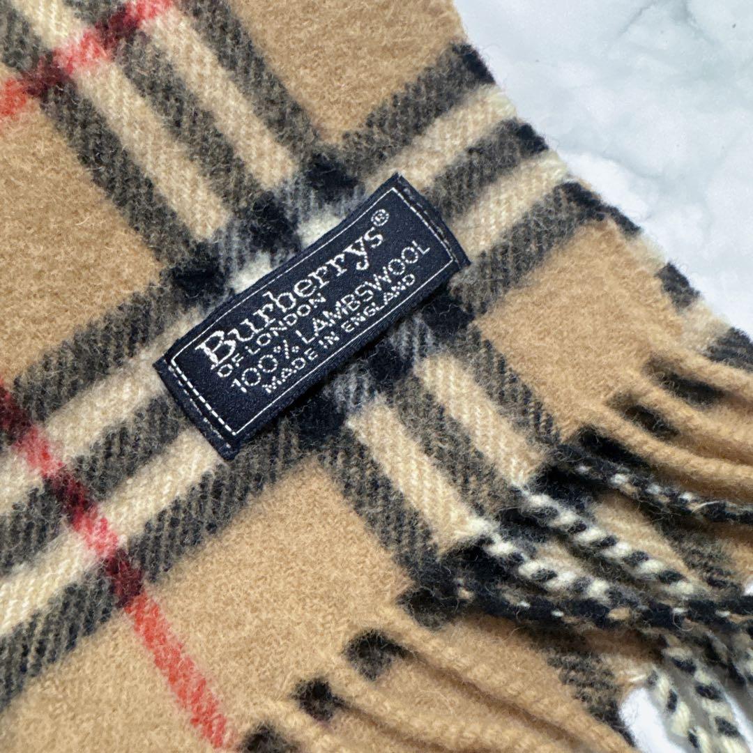 【美品】Burberrysチェック柄マフラー　ノバチェック　ウール