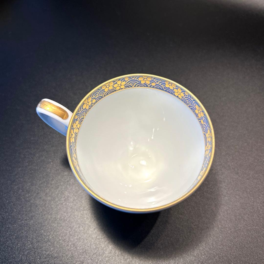 有田焼　其泉窯　金彩千鳥祥瑞コーヒー碗皿