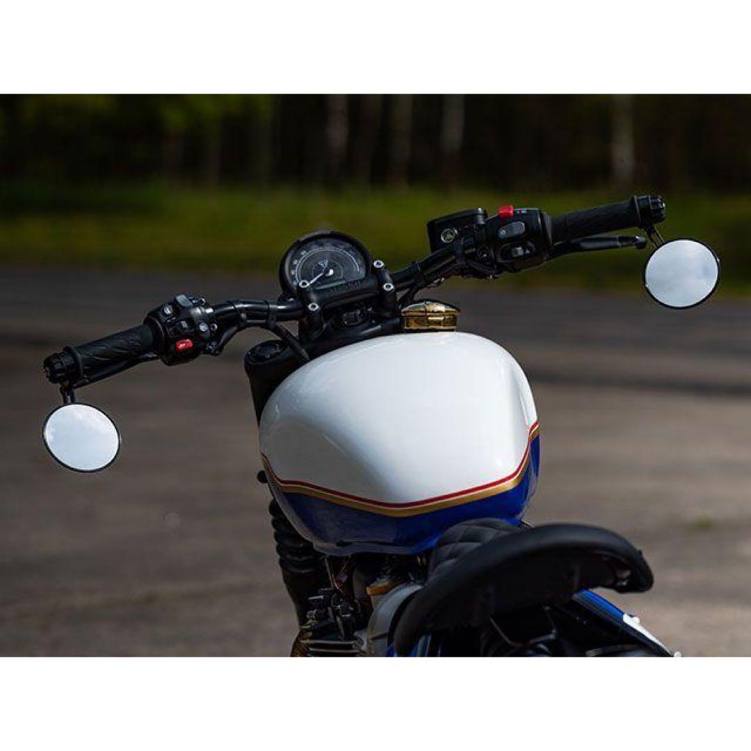 モートーン　バーエンドミラー 100mm 2個セット トライアンフ用