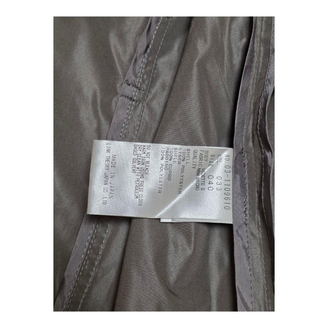 Theory luxe トレンチコート グレー 美シルエット 軽量 春秋 L