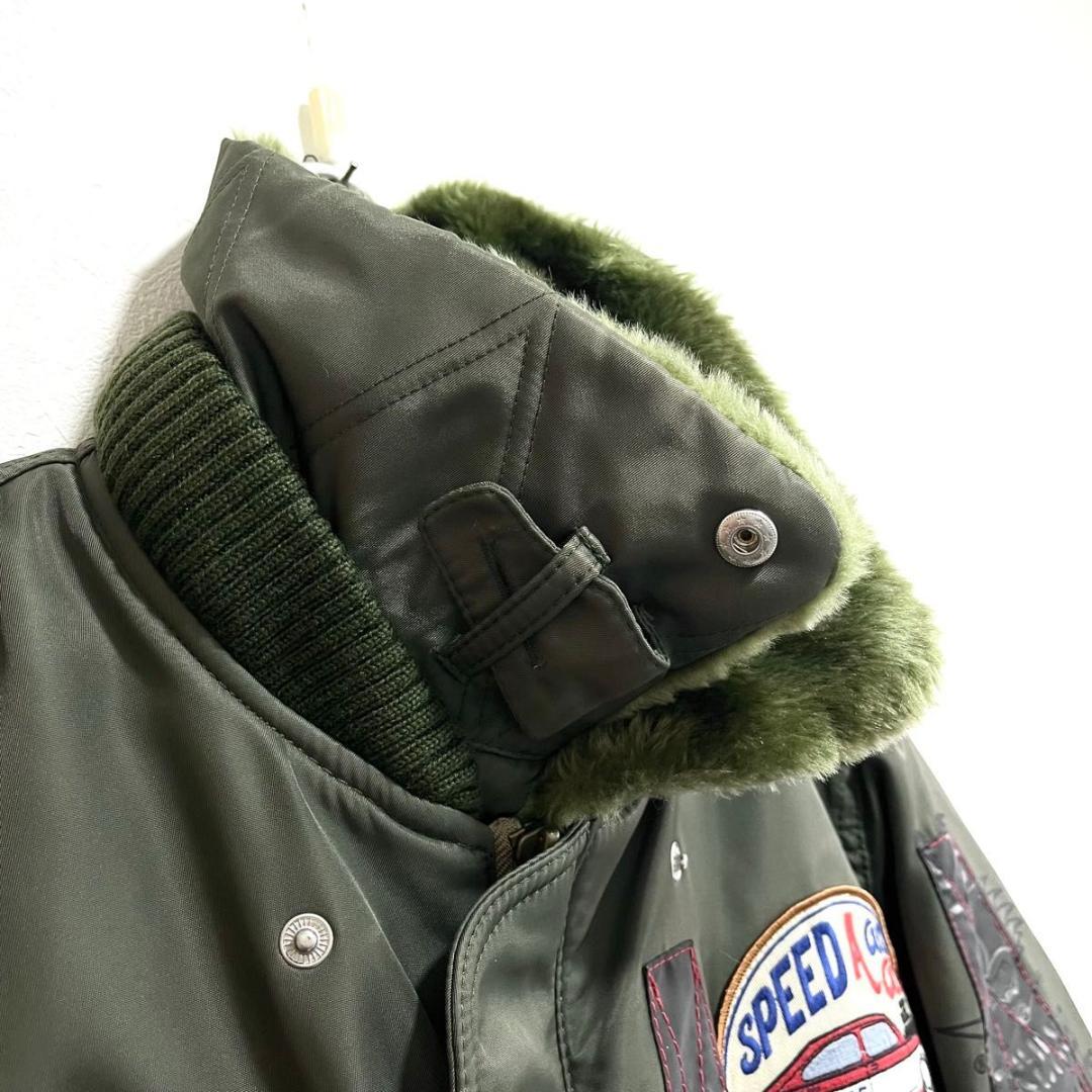 クレイスミス MA-1 フライトジャケット M カーキ 脱着ファー襟 B-3仕様