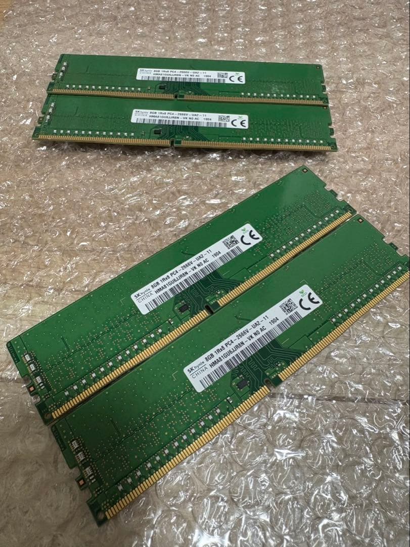 SK hynix / 8GB / PC4-2666V / メモリ4枚組