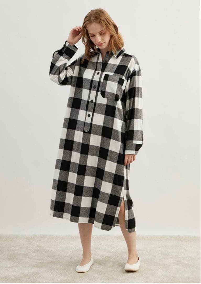 【美品】ジェラートピケ ジョエルロブション チェック ワンピース