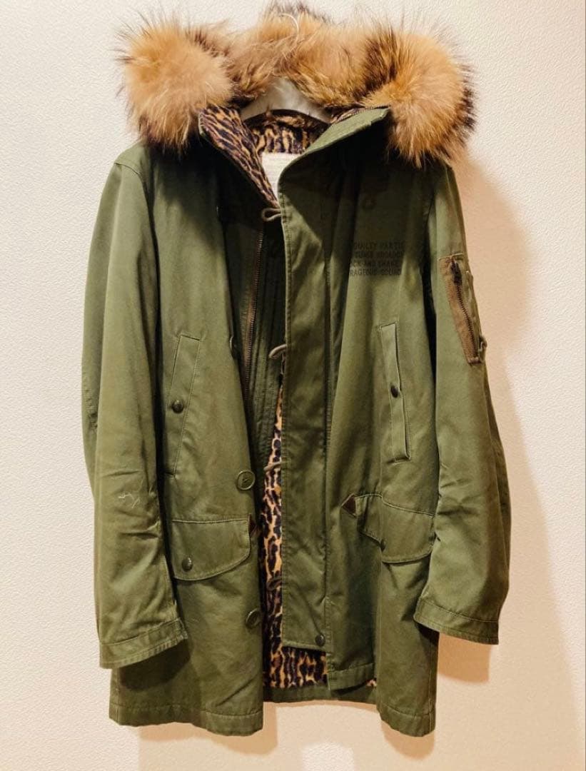 WACKO MARIA ラクーンファー レオパード　モッズコート★おまけ付き