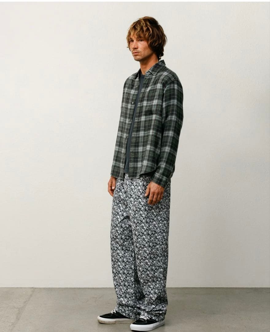 パンツ stussy BEACH PANT COTTON TWILL L bones