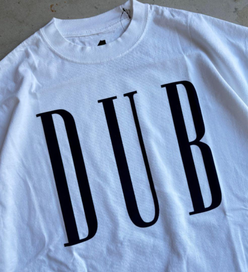 新品 イズネスミュージック◆DUB　プリント 半袖Tシャツ ホワイト M