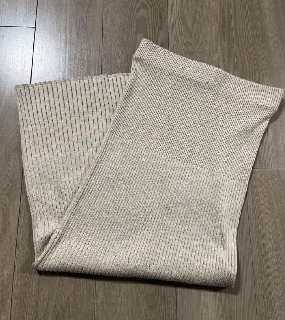 Noble リブニットタイトスカート ラメ入り