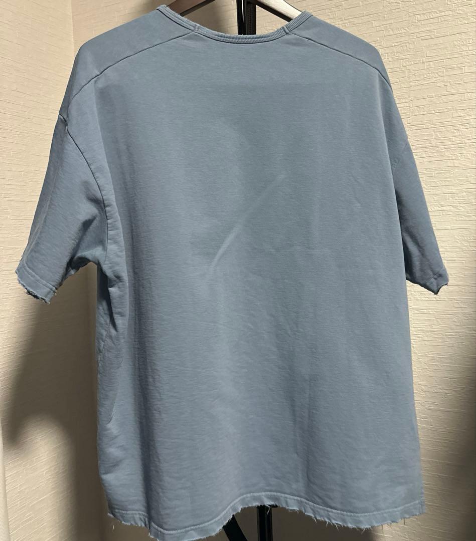 トップス ANCELLM DAMAGE AGING T-SHIRT SAX 1
