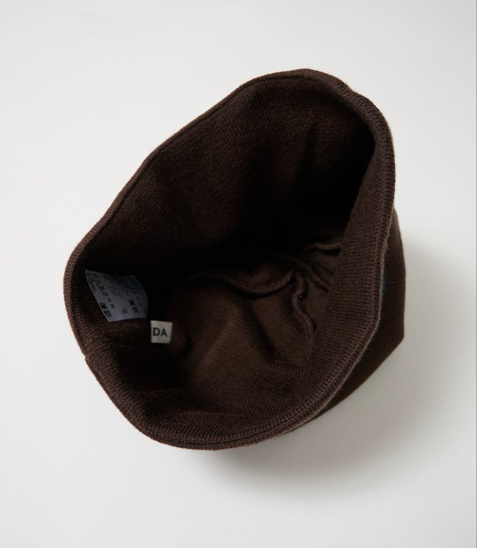 【JieDa】J LOGO KNIT CAP brown