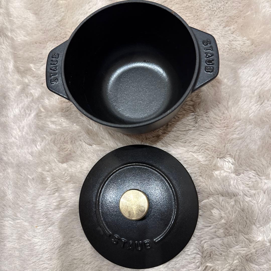 STAUB 鋳鉄製 ブラック ココット　デ　 ゴハン12㎝